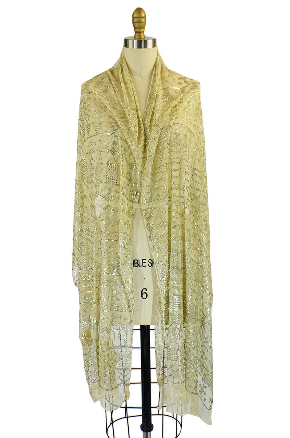 1920s Assuit Scarf Figure & Arrow Pattern