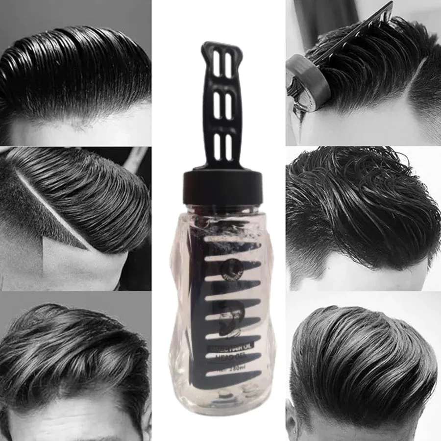 2-In-1 Hair Styling Strong Firm Hold Men's Comb Gel