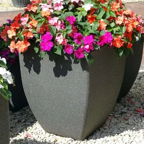 43cm Soho Square Planter Old Stone Plant Pot