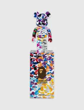 A BATHING APE 28TH ANNIVERSARY CAMO #2 1000% BEARBRICK