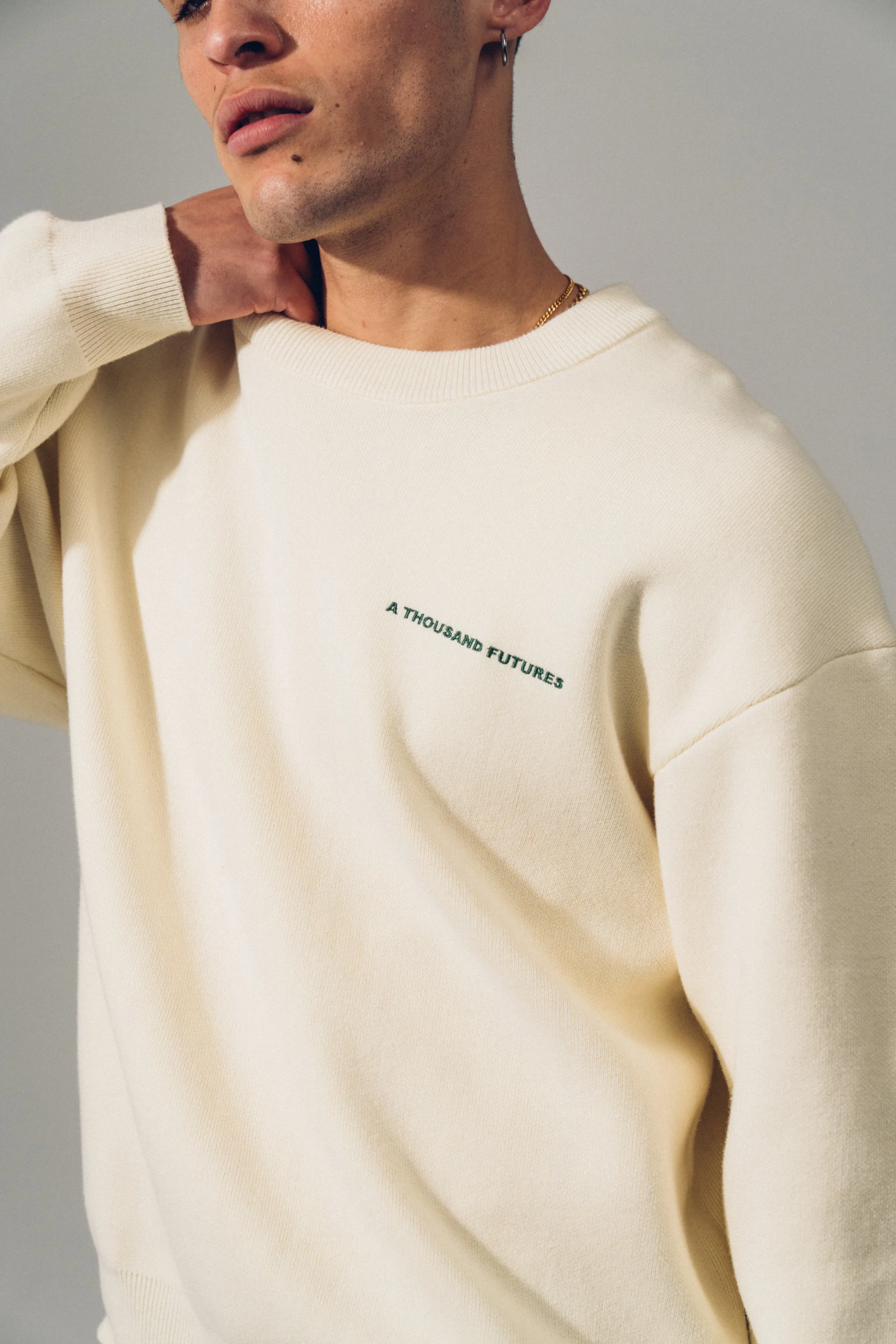 A Thousand Futures 'Kyoto' Knit Sweater - Ecru