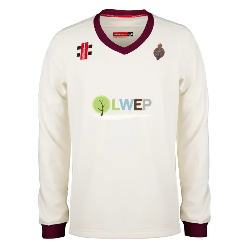 ABERDARE C.C. Child's Ivory / Maroon Pro Performance Match Sweater