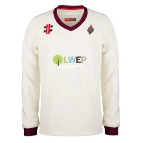 ABERDARE C.C. Child's Ivory / Maroon Pro Performance Match Sweater