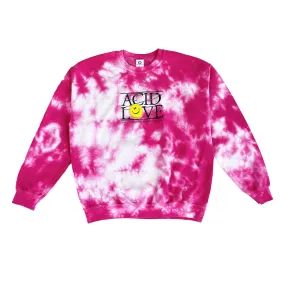 Acid Love 0.06 'Floating Points' Sweatshirt - Tie Dye Azalea Pink