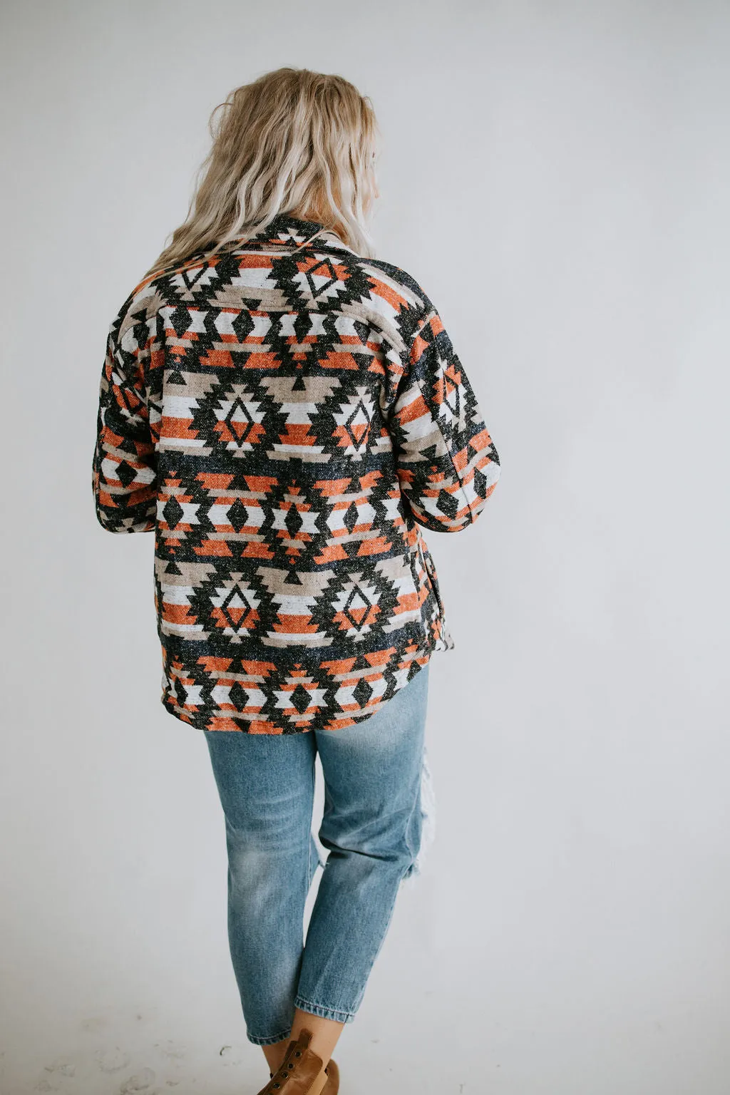 Alexie Flannel Button Front Shacket FINAL SALE