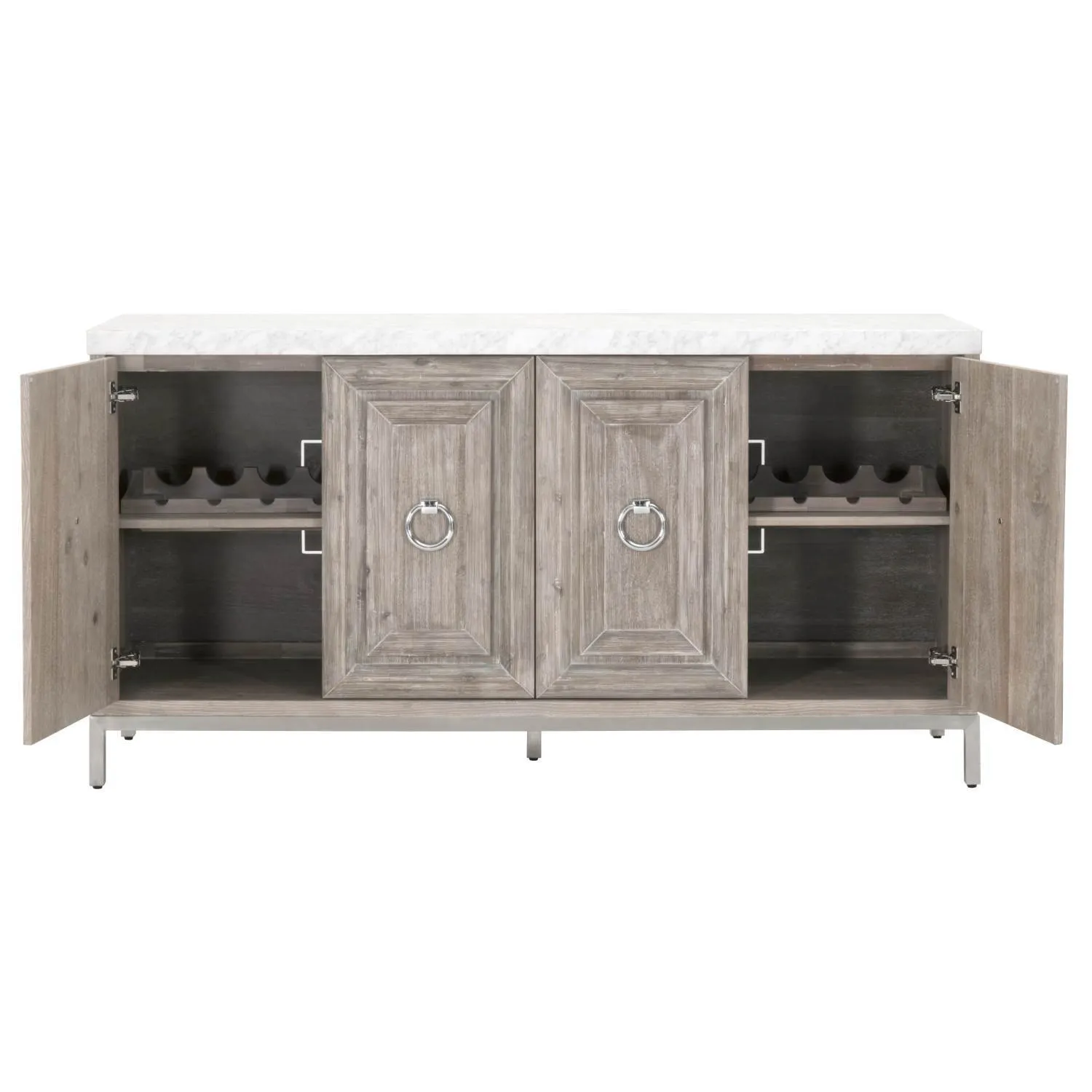 Azure Carrera Media Sideboard in Natural Gray