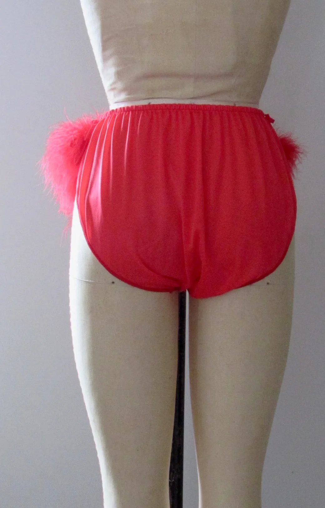 BABYDOLL 60s Red 3 Piece Lingerie Set, Panties Bra & Bed Jacket, Med Lg