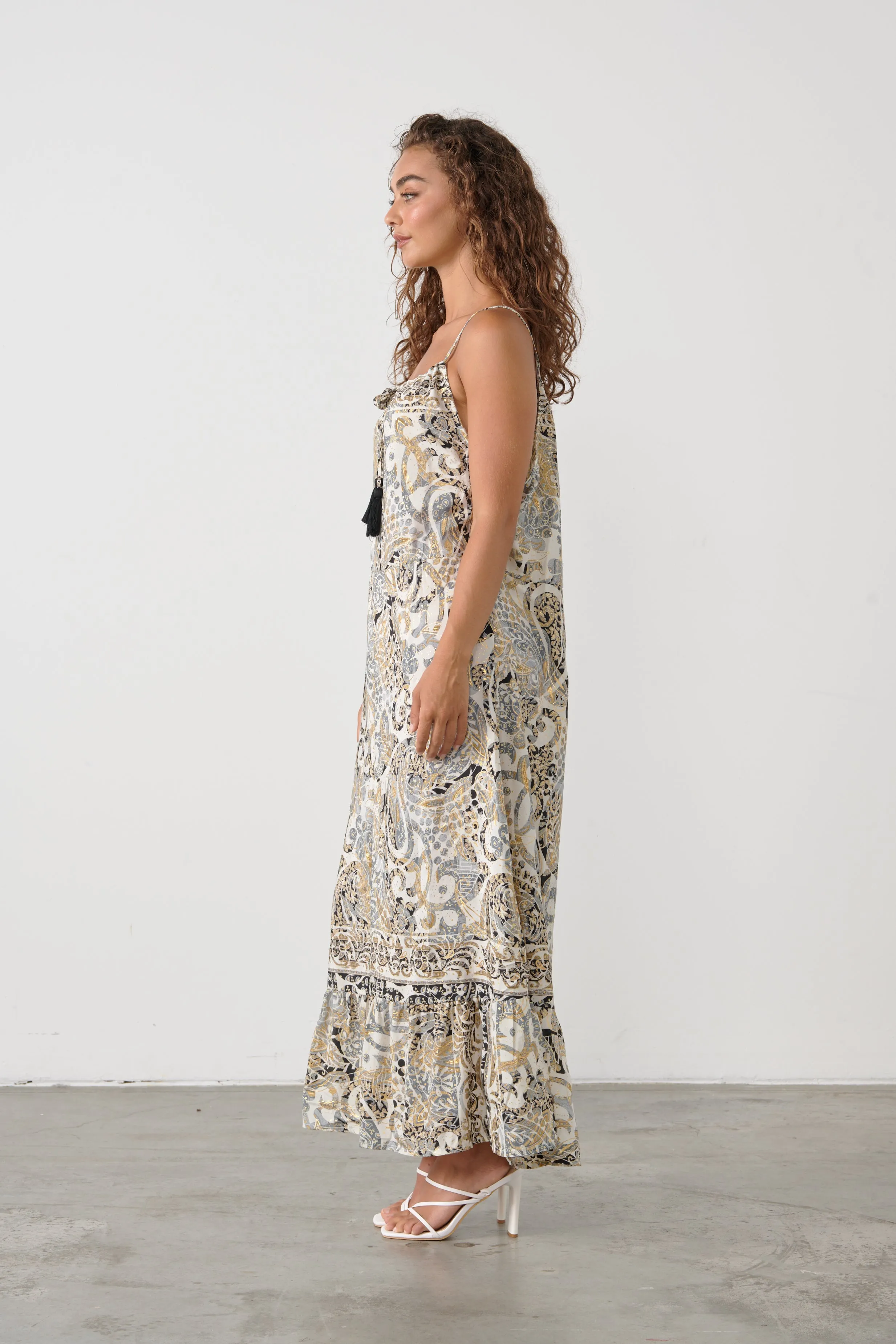 Beachy Foil Print Dress