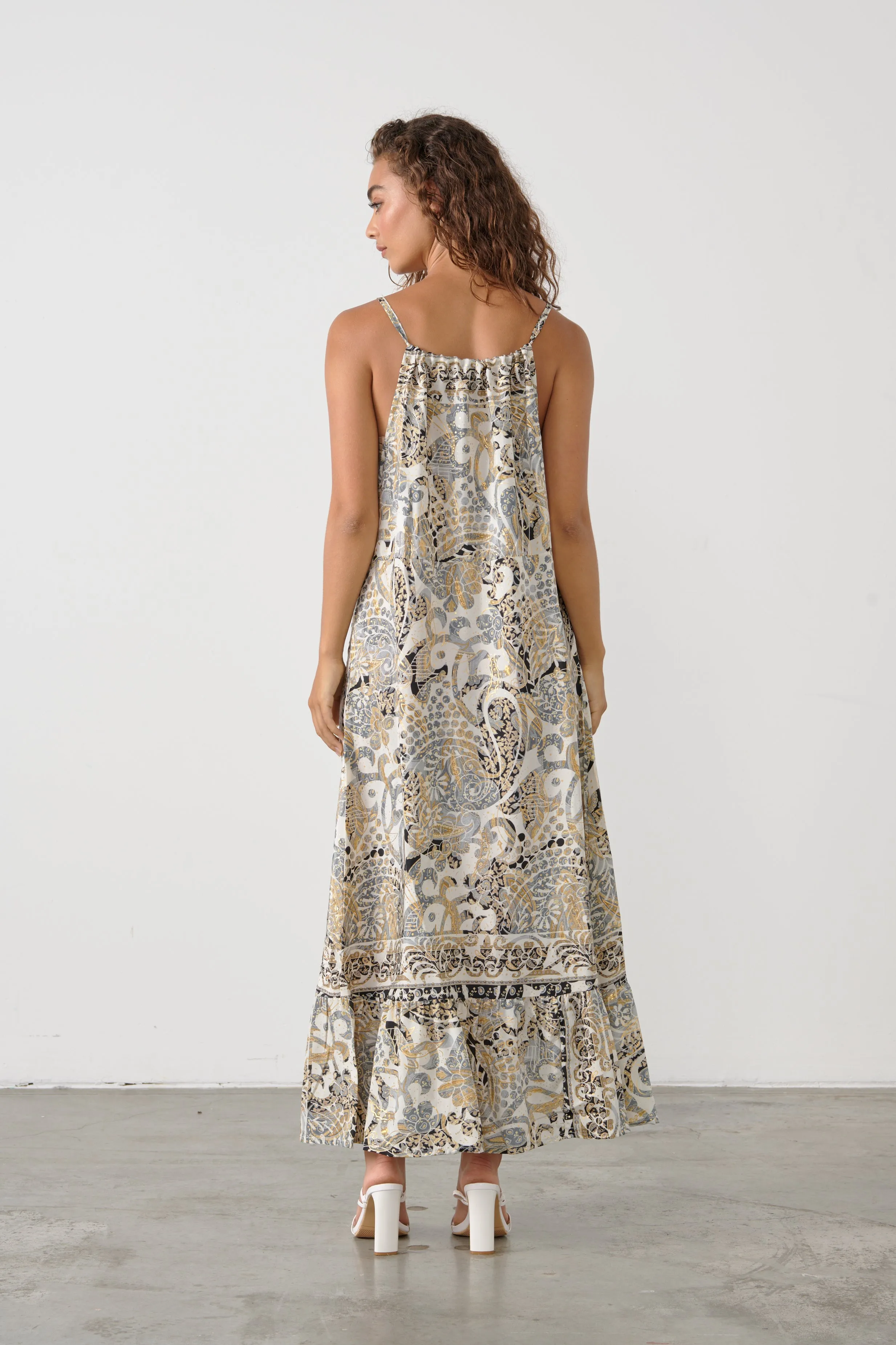 Beachy Foil Print Dress