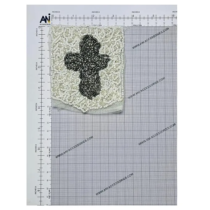 Beaded Cross Sew Patch