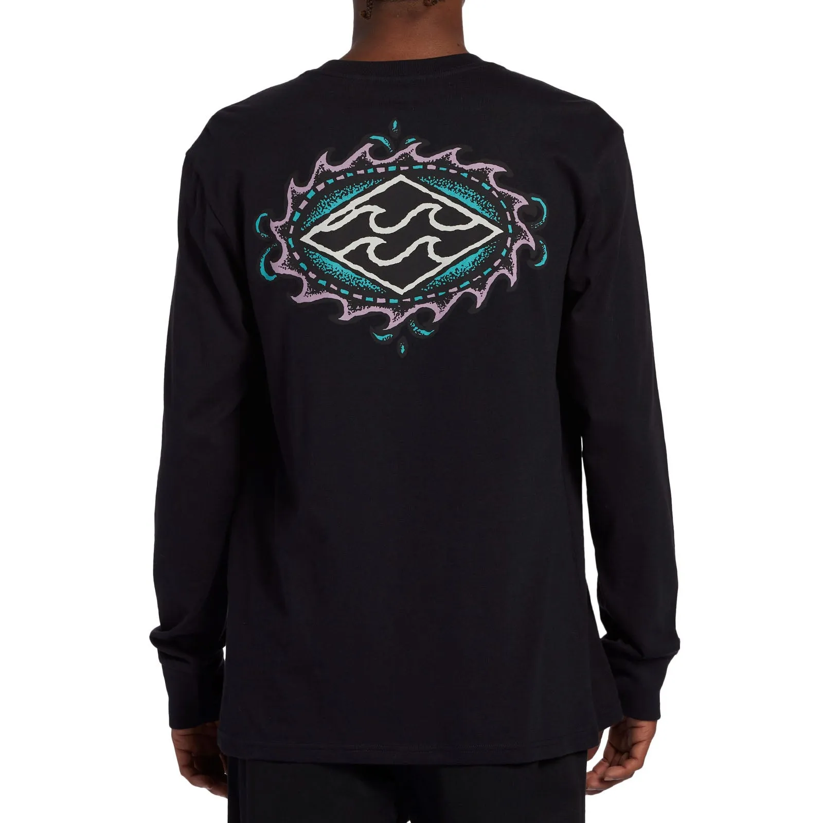 Billabong Mens Crayon Wave Long Sleeve Cotton T-Shirt