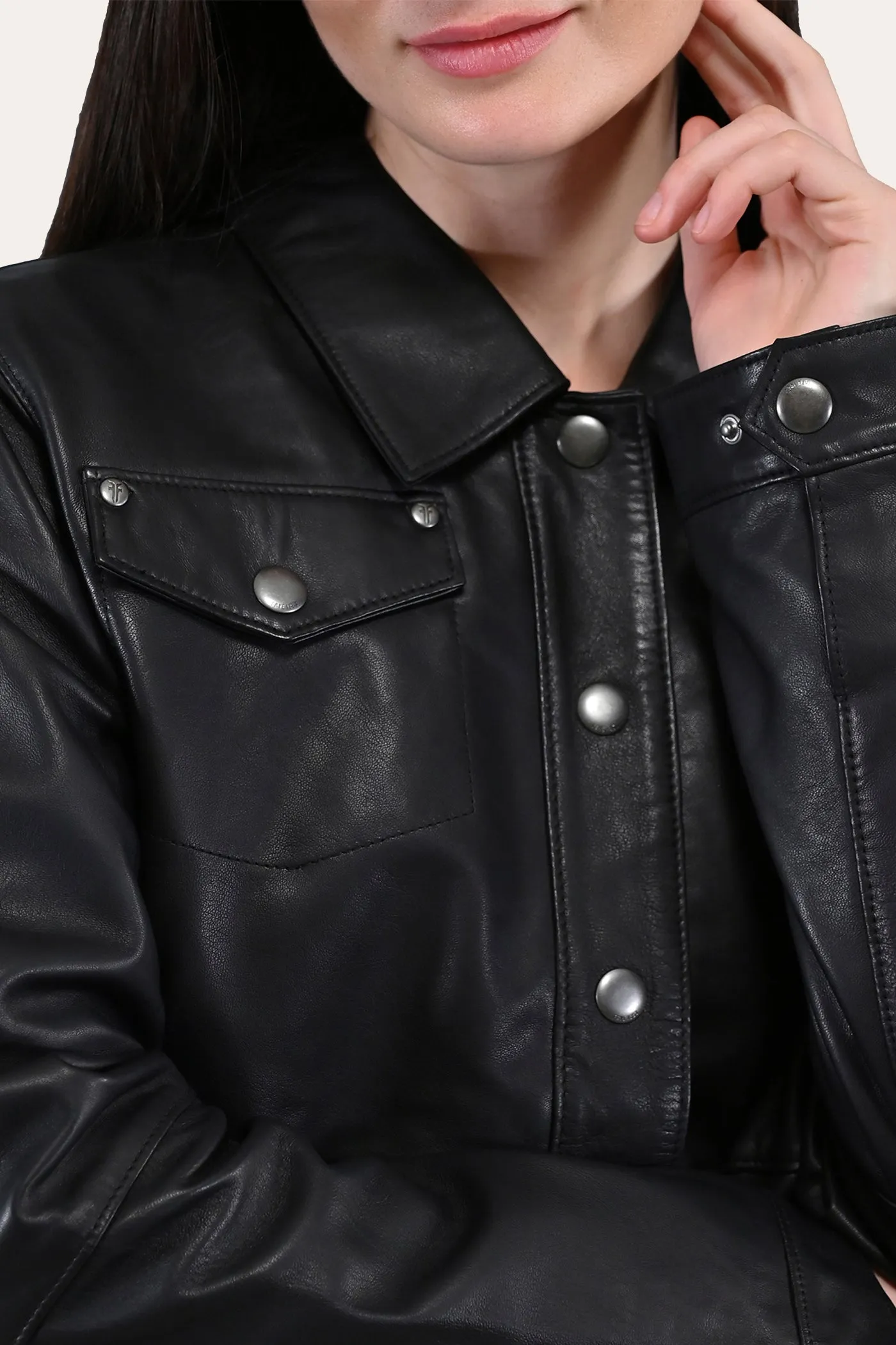 Black Leather Shirt