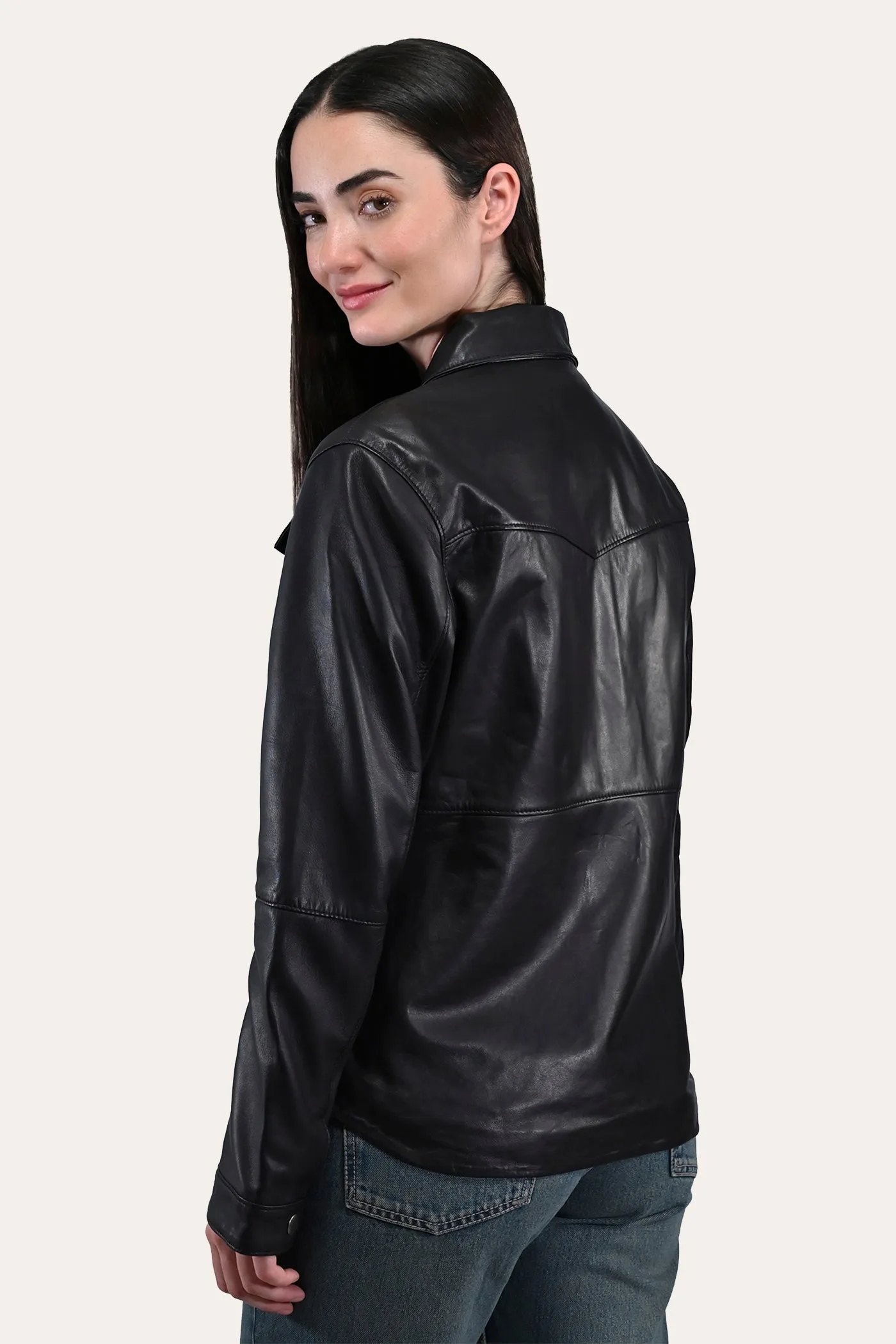 Black Leather Shirt