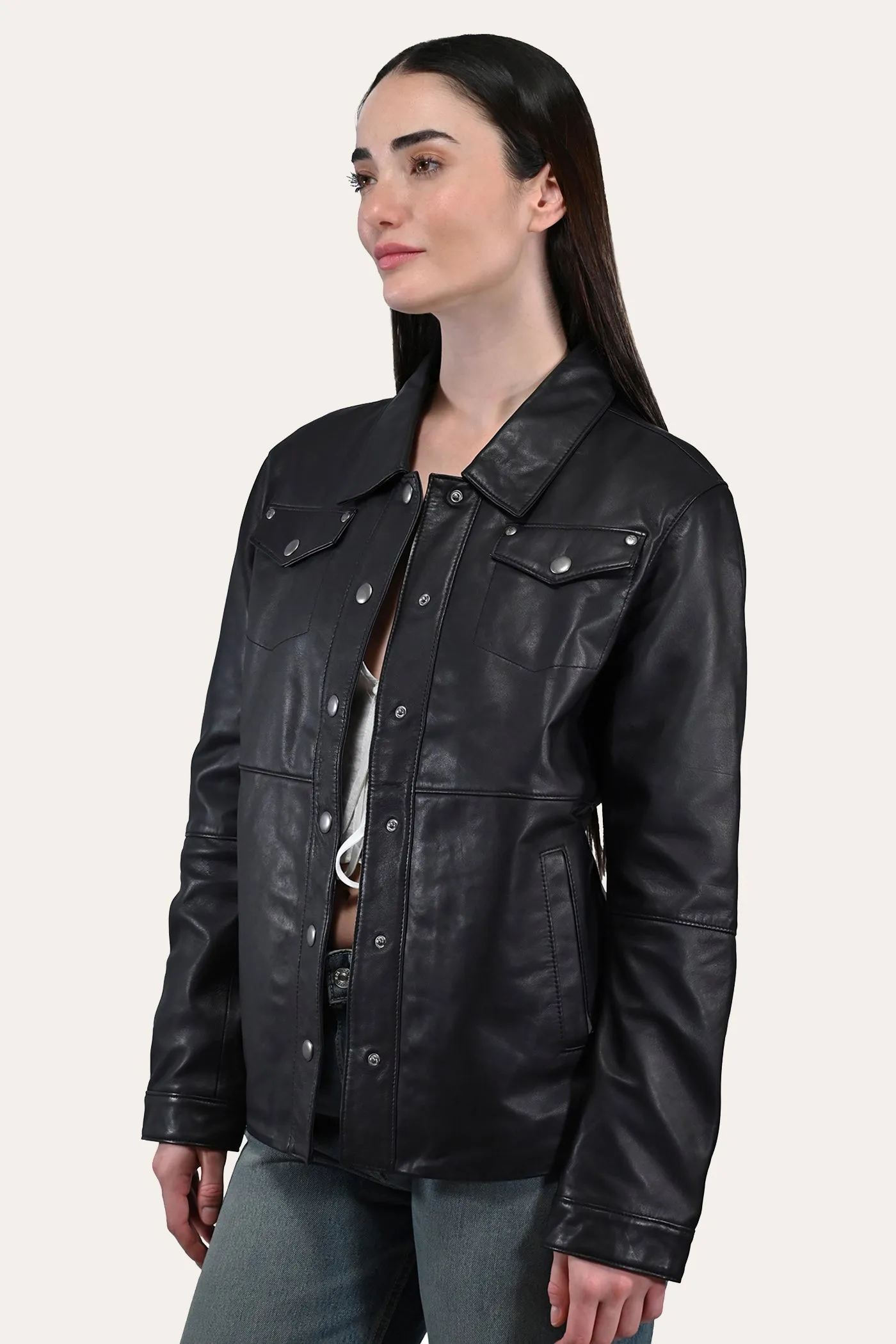 Black Leather Shirt