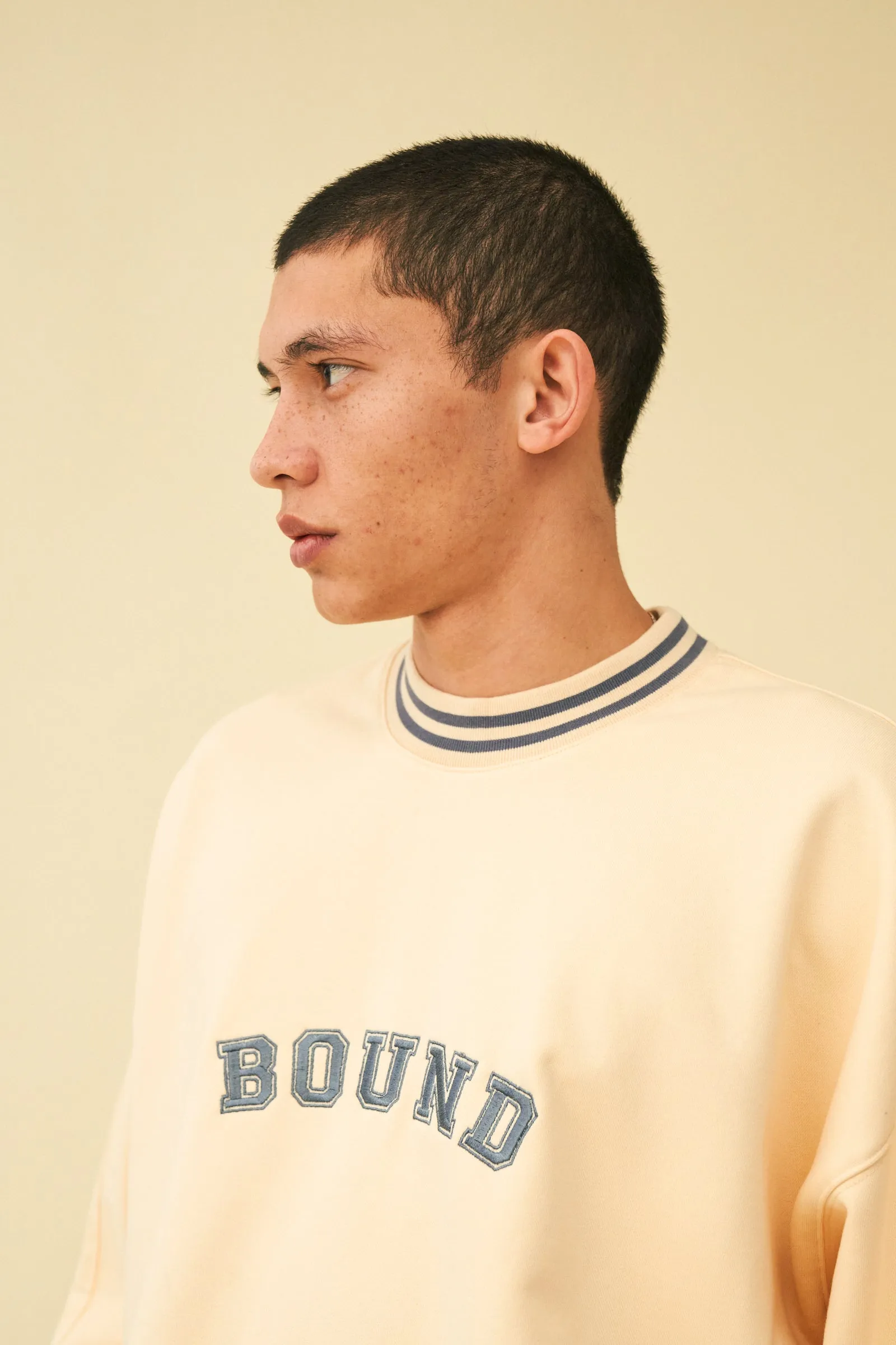 bound 'Varsity' Sweater - Natural