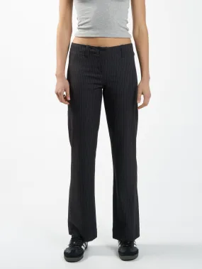 Brit Pinstripe Pant - Charcoal