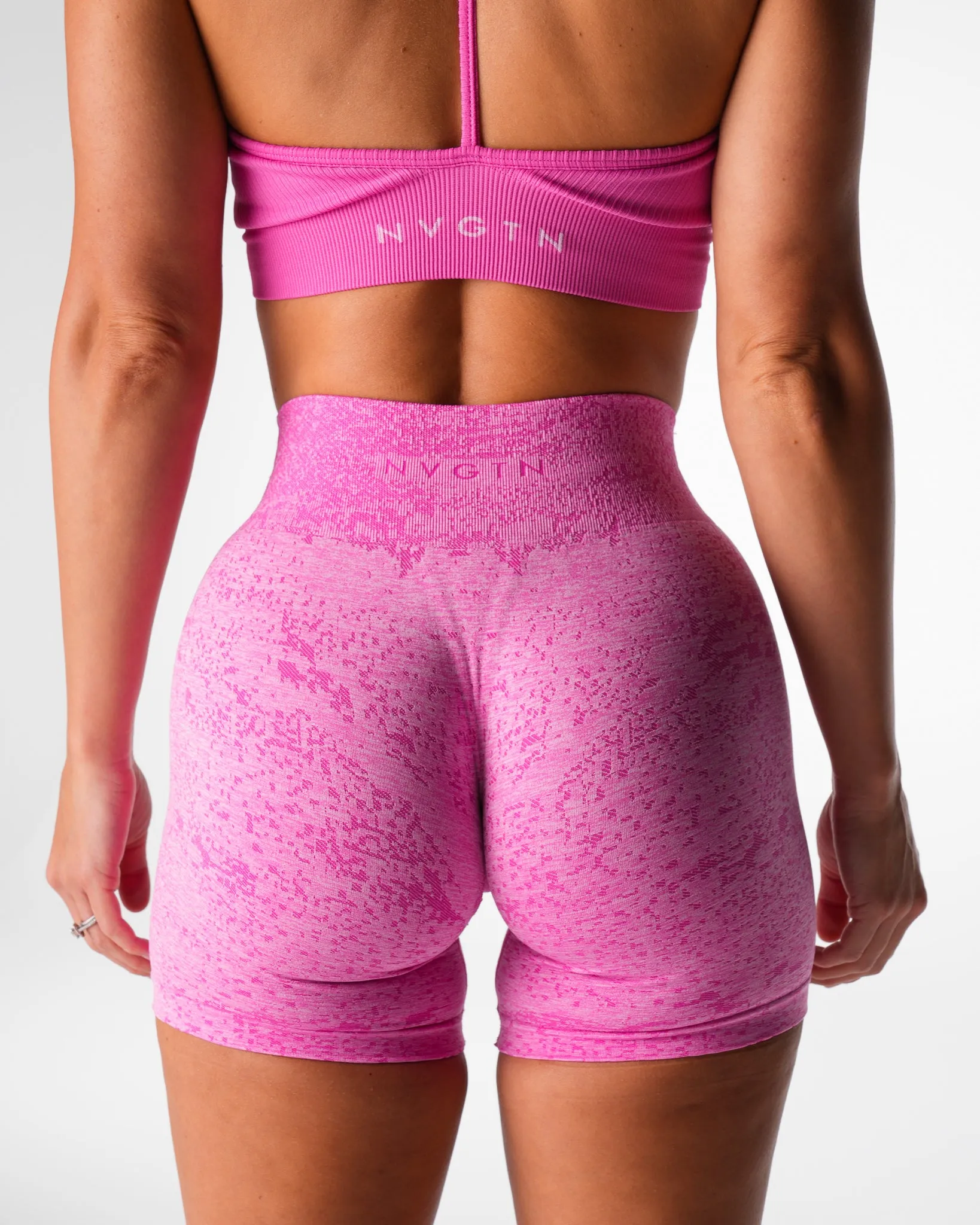 Bubble Gum Pink Digital Seamless Shorts