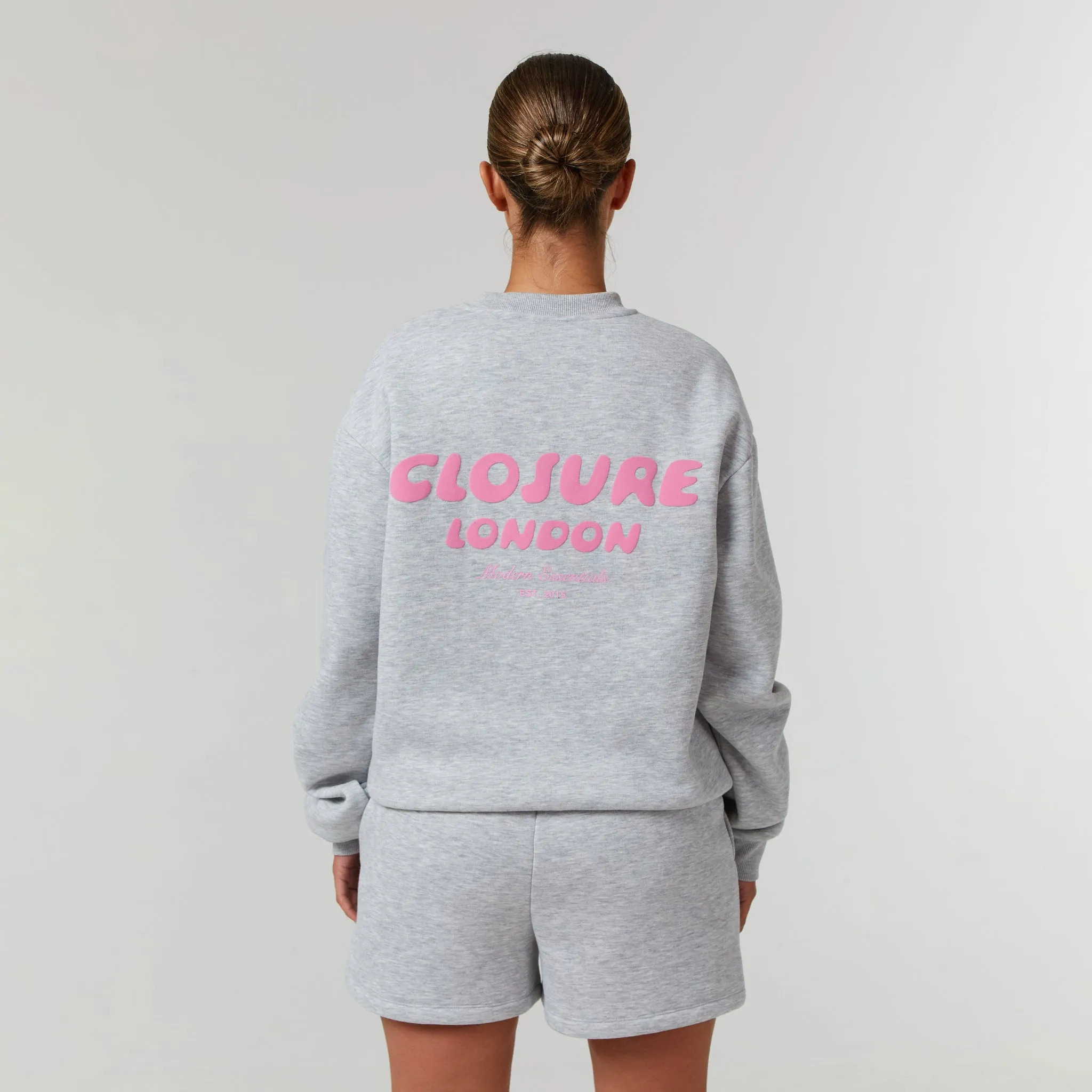 Bubble Logo Sweatshirt Twinset | Light Marl