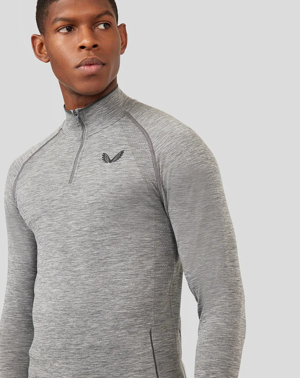 Charcoal Golf Seamless Long Sleeve Mock Neck