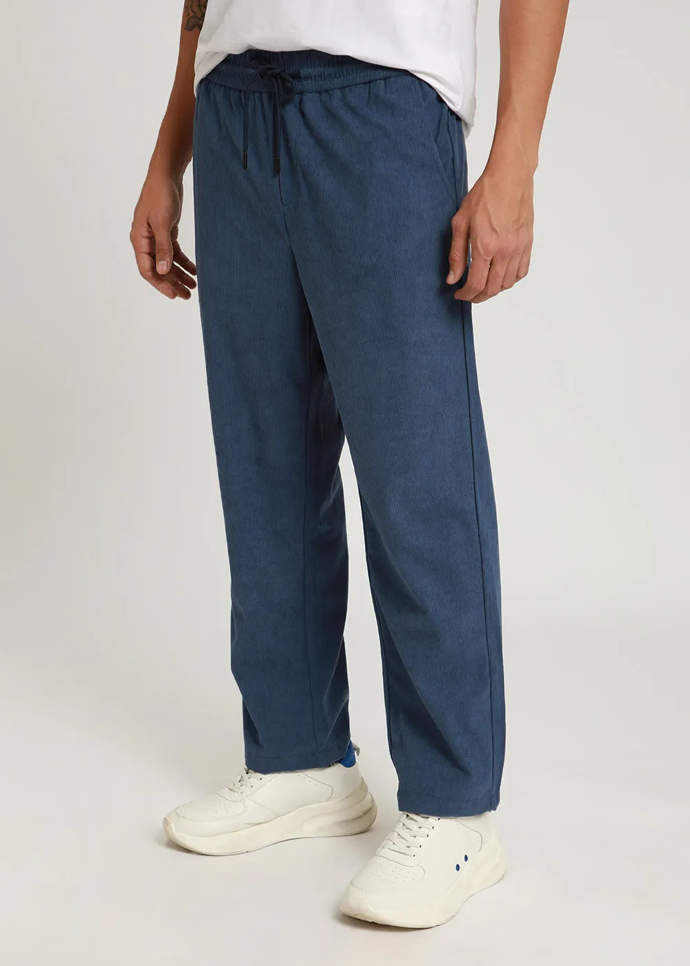 Cobalt Blue Pin Stripe Corduroy Pant