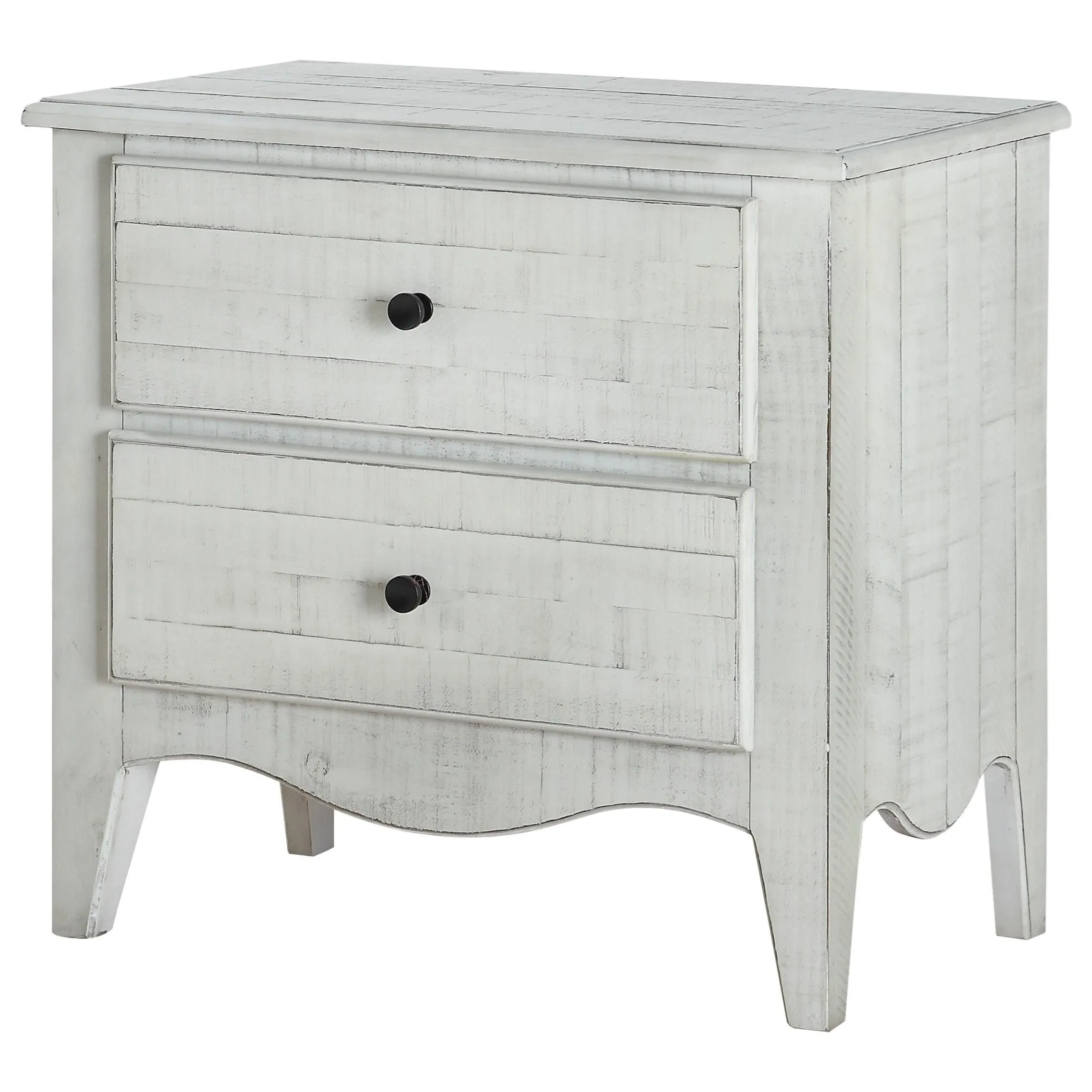 Cottage White 2 or 3 Drawer Nightstand