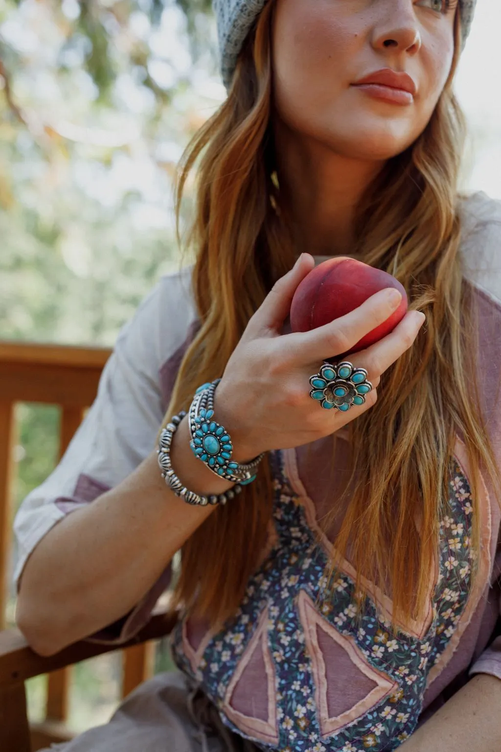 Desert Song Concho Ring - Turquoise