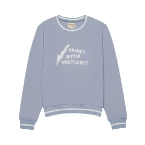 Dippin Girl Sweatshirt - Blue & Ivory