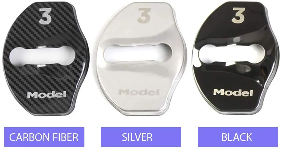 Door Lock Buckle Cover [4 pcs] for Tesla Model 3 2017-2023.10