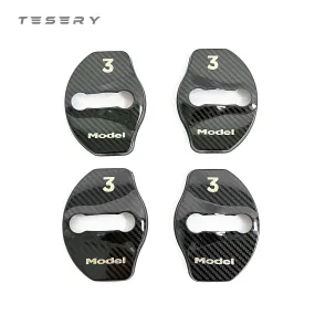 Door Lock Buckle Cover [4 pcs] for Tesla Model 3 2017-2023.10