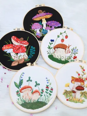 Embroidery Kit, Mushroom Fauna