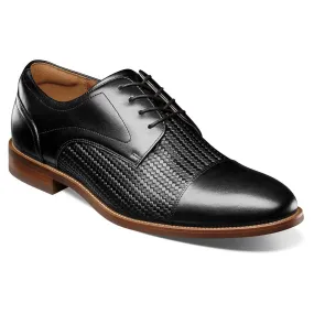 Florsheim Rucci Weave Cap Toe Oxford Men’s Black Dress Shoes