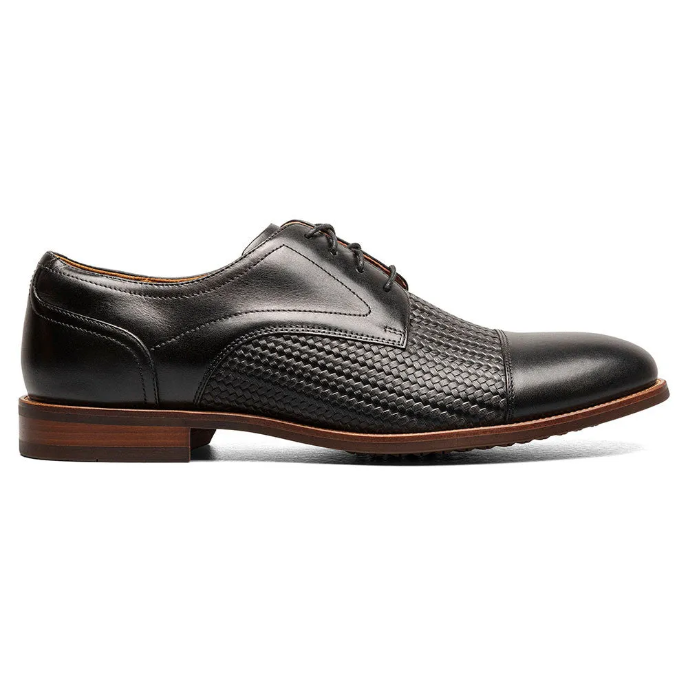 Florsheim Rucci Weave Cap Toe Oxford Men’s Black Dress Shoes