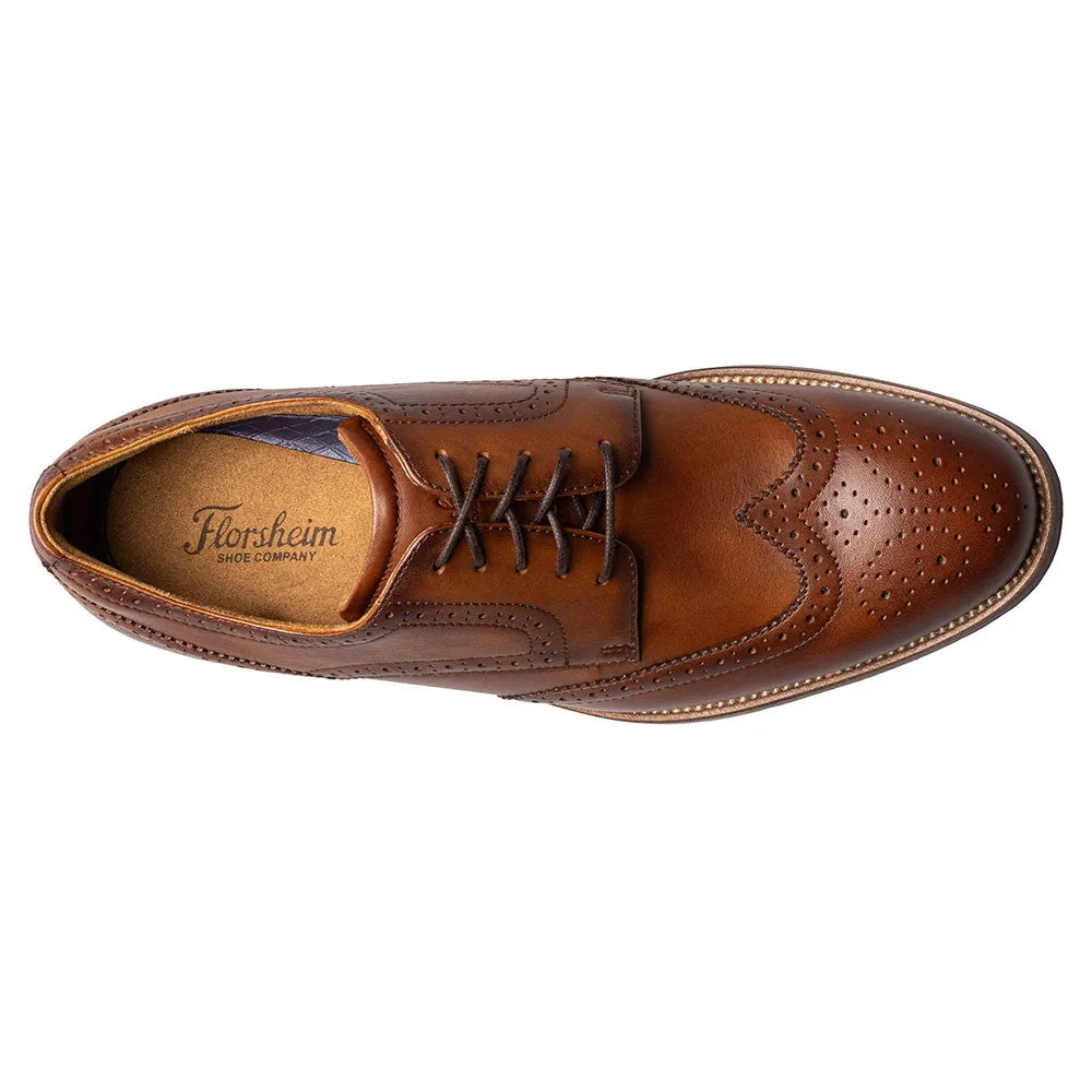 Florsheim Rucci Wingtip Oxford Men’s Cognac Dress Shoes