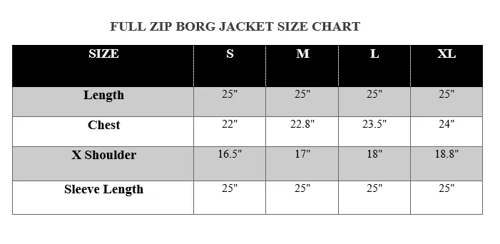 FULL ZIP BORG JACKET