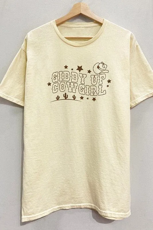 Giddy-Up Cowgirl Dyed Tee S-XL