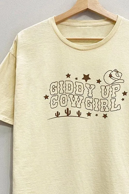 Giddy-Up Cowgirl Dyed Tee S-XL