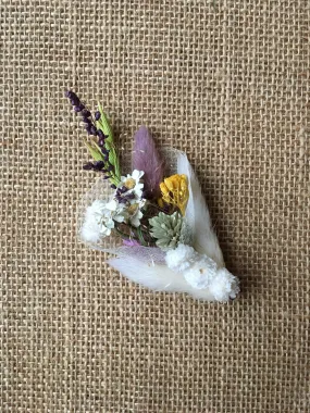 Handmade Flower Hair Clip UK, Pastel Floral Hair Clip, Dried Flower Ivory Hair Piece, Bohemian Bridal Hair Accessories, Unique Design Gift