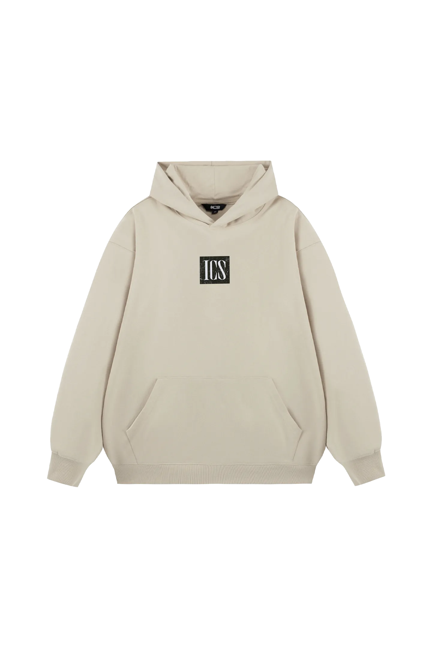 ICS Simple Contrast Color Letter Logo Hoodie