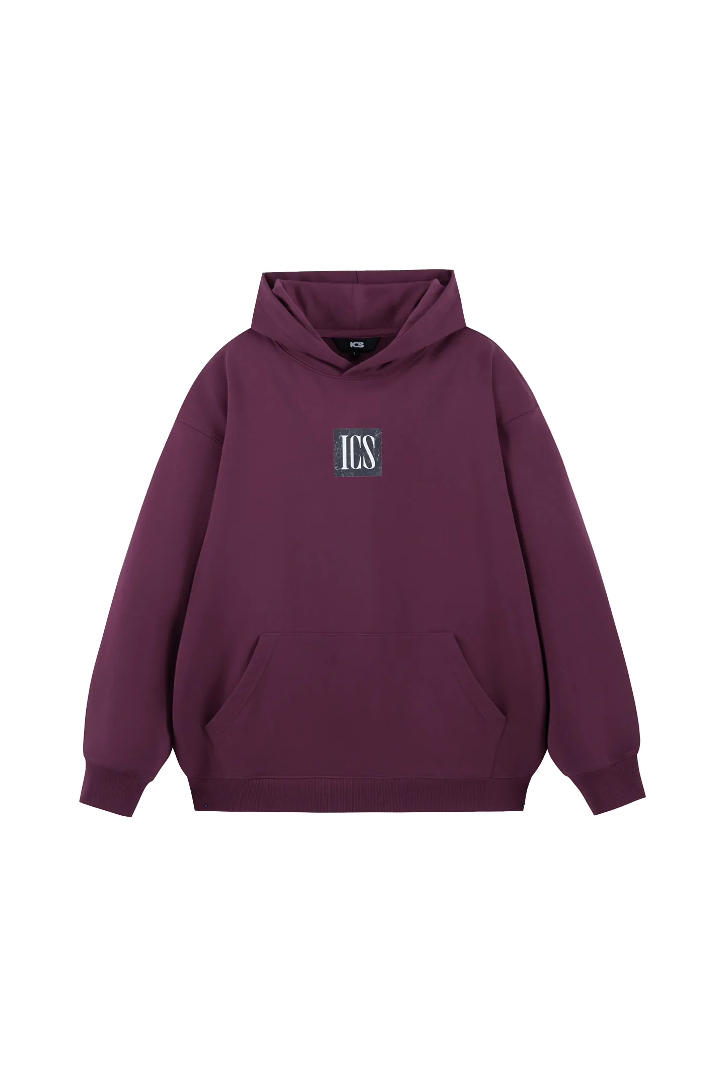 ICS Simple Contrast Color Letter Logo Hoodie