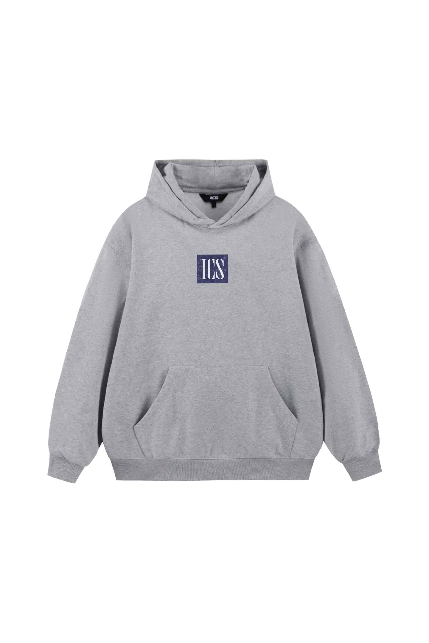 ICS Simple Contrast Color Letter Logo Hoodie