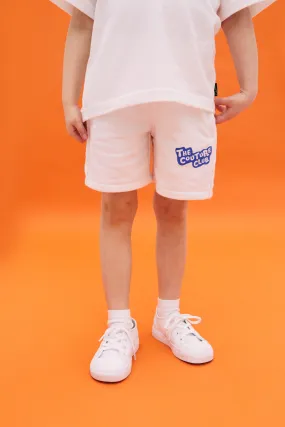 KIDS BUBBLE PRINT SHORTS - WHITE