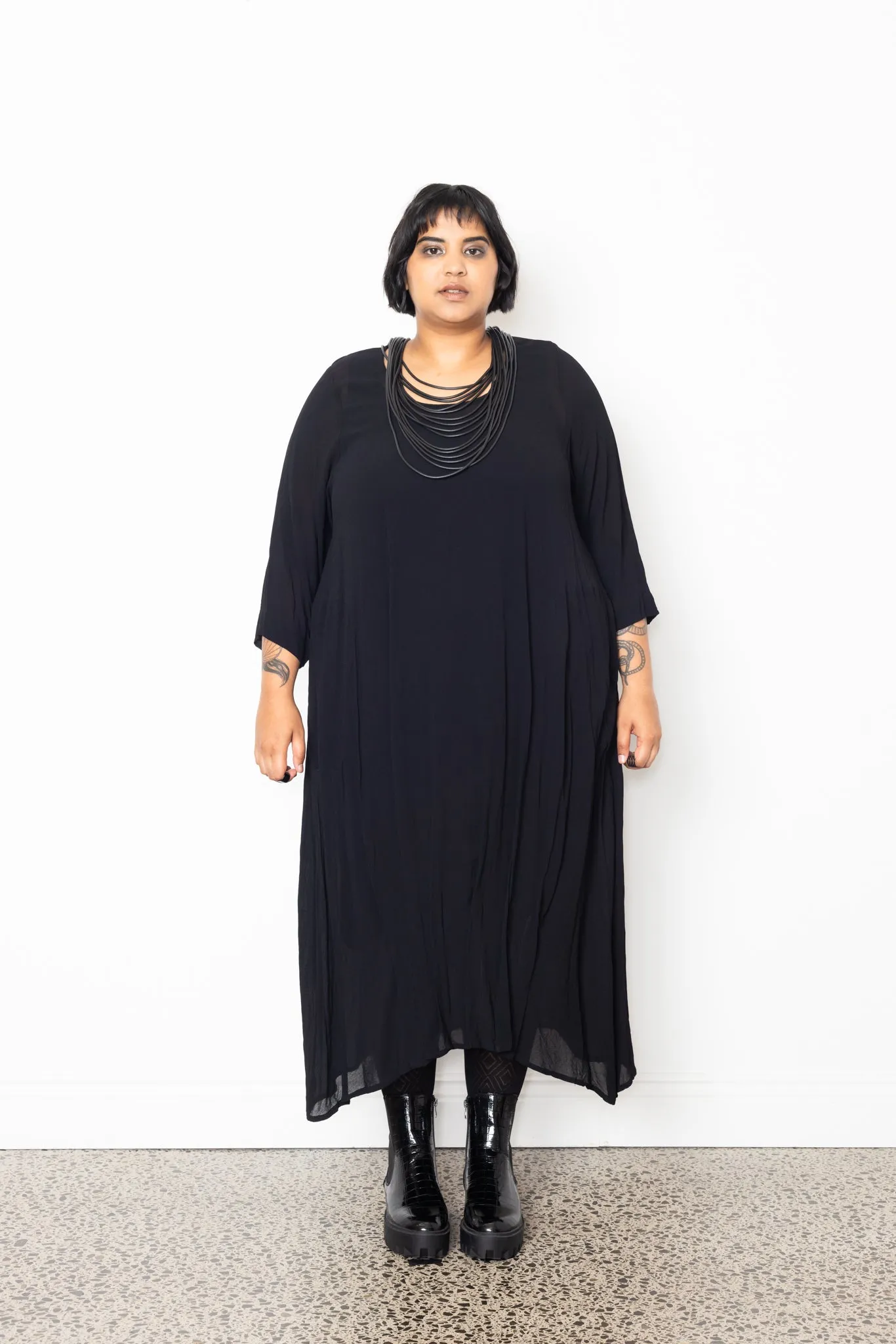 Lala - 1613 Laundry Tuck Hem Dress