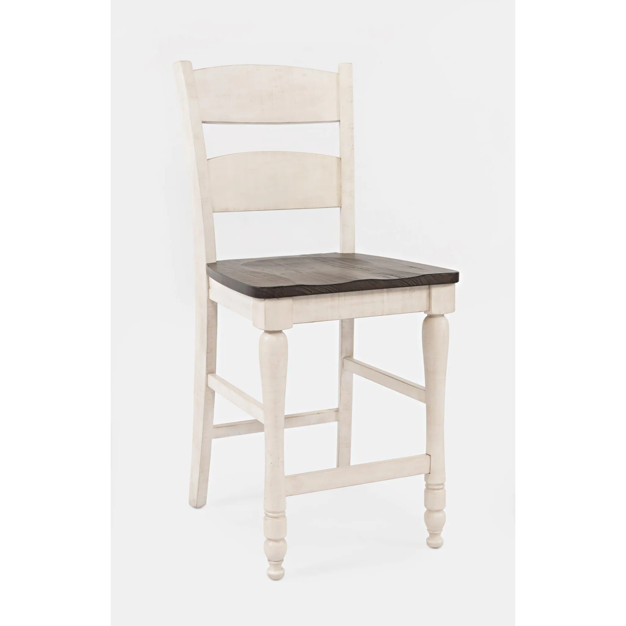 Loft White Ladderback Counter Stool