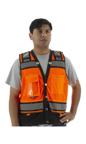 Majestic 75-3238 Hi-Vis Heavy Duty Surveyor's Vest ANSI 2 R