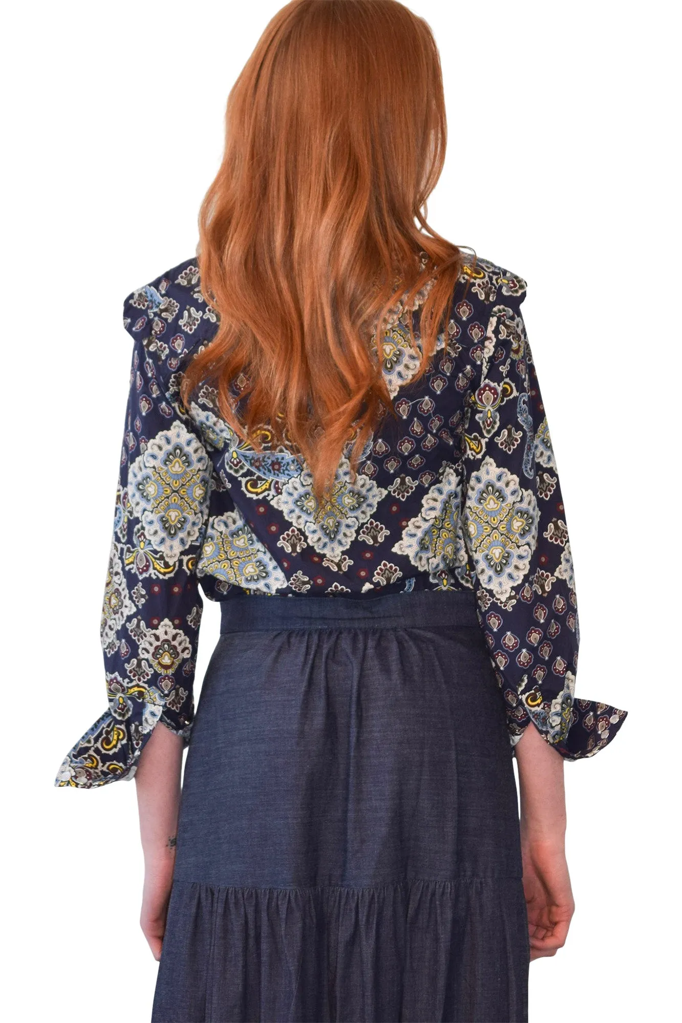 Never A Wallflower Snap Button Down Shirt in Paisley