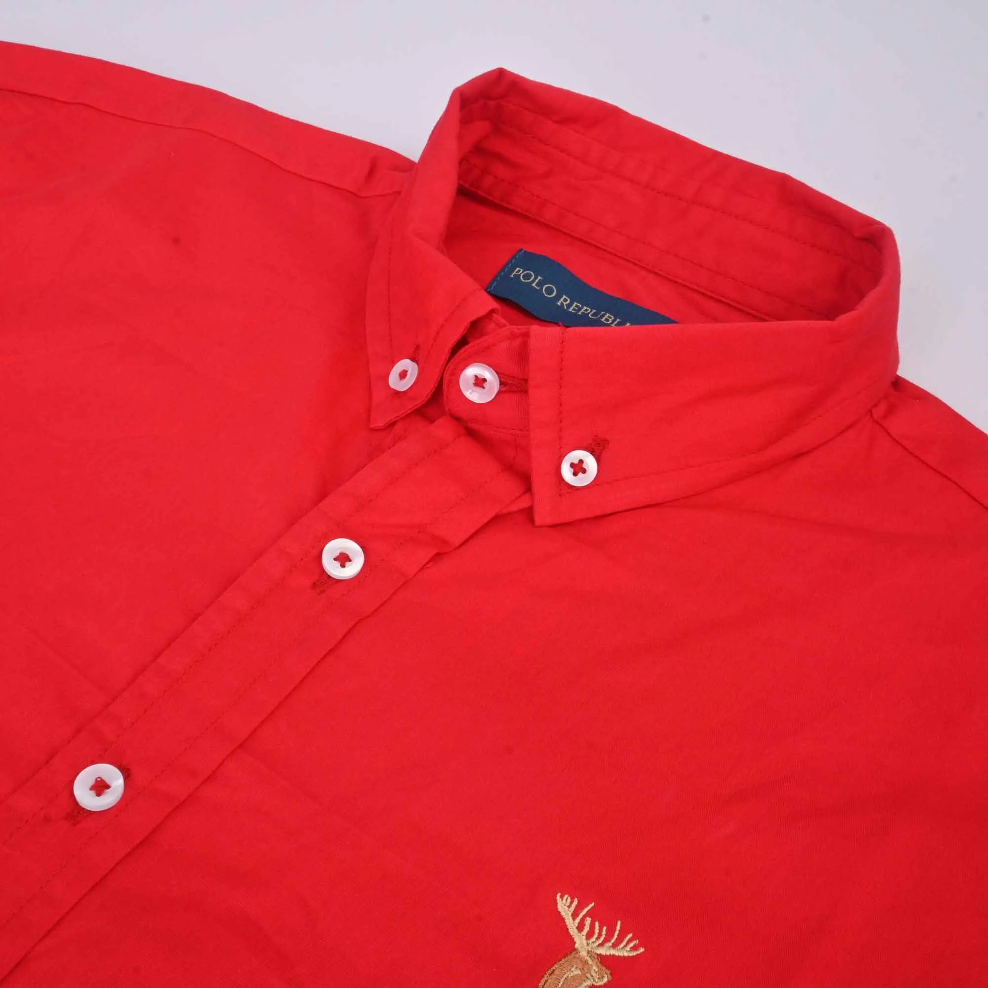 Polo Republica Men's Moose Embroidered Premium Casual Shirt