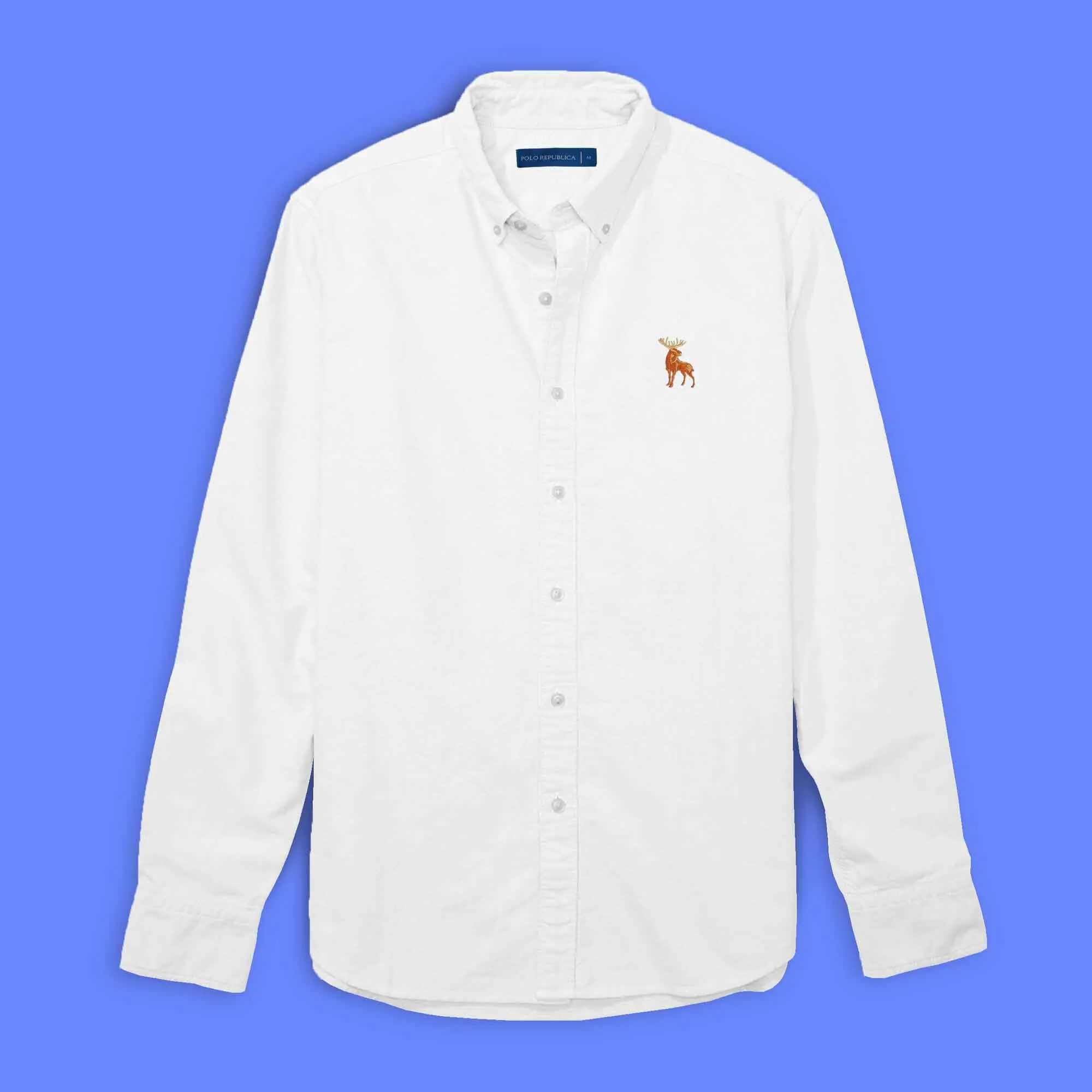 Polo Republica Men's Moose Embroidered Premium Casual Shirt