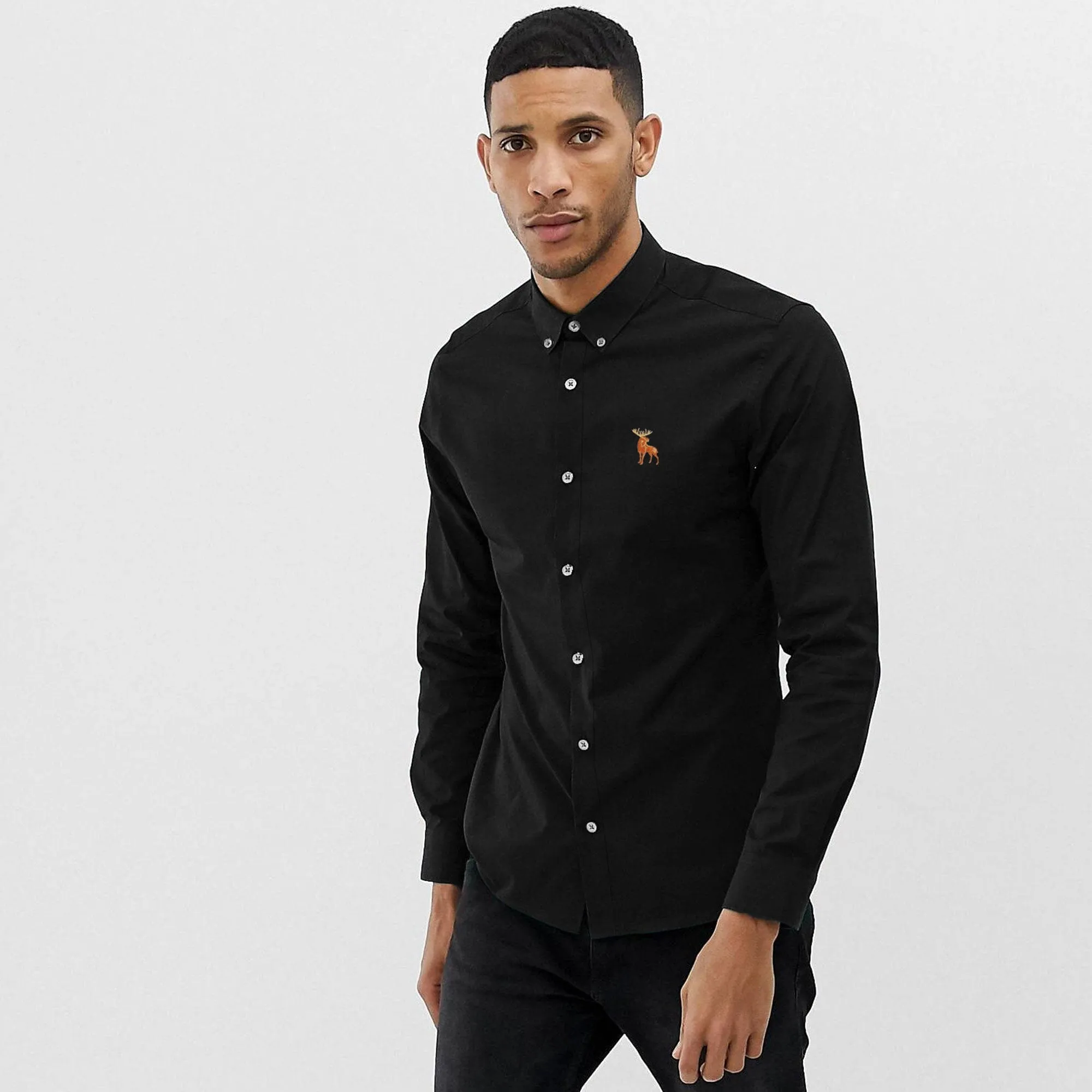 Polo Republica Men's Moose Embroidered Premium Casual Shirt