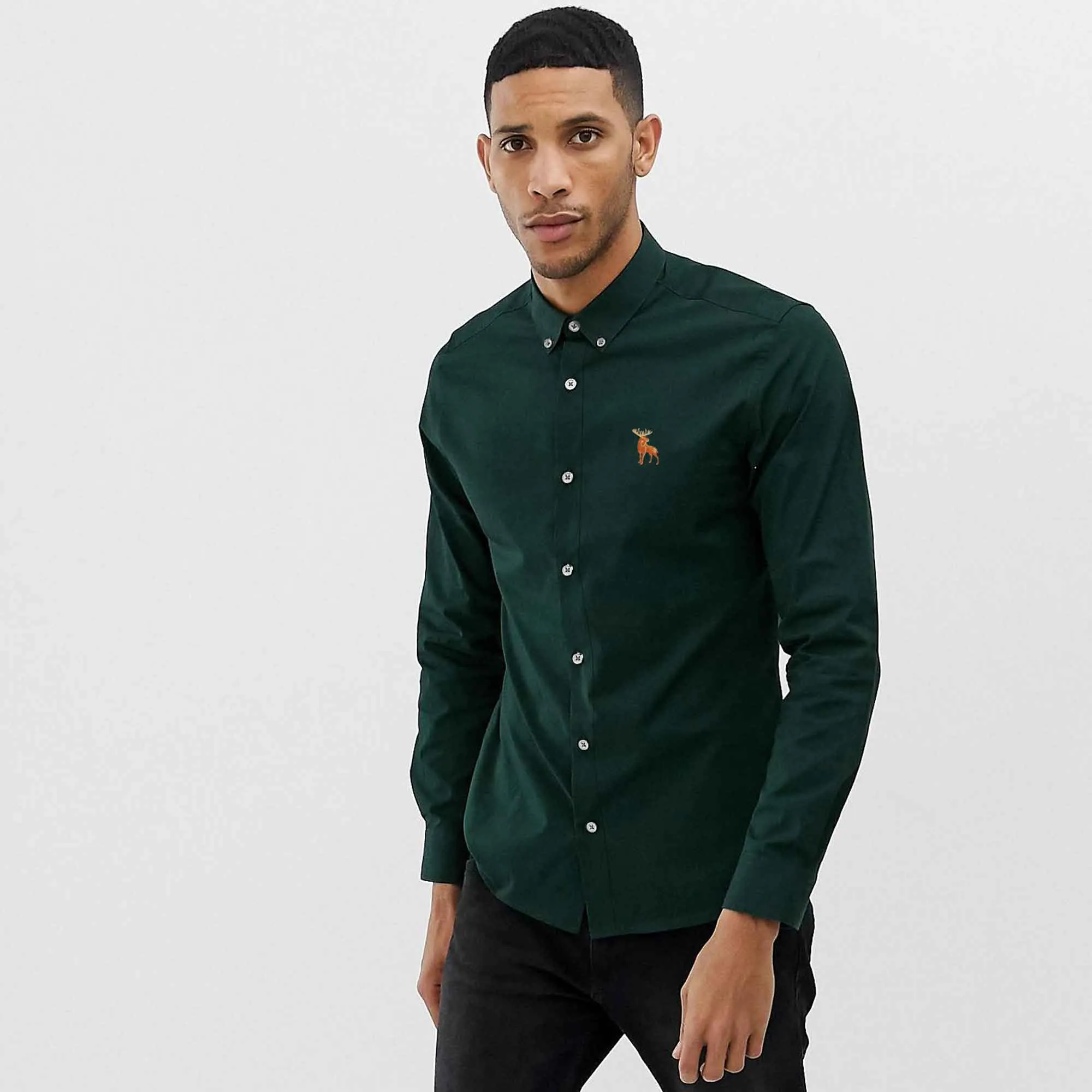 Polo Republica Men's Moose Embroidered Premium Casual Shirt