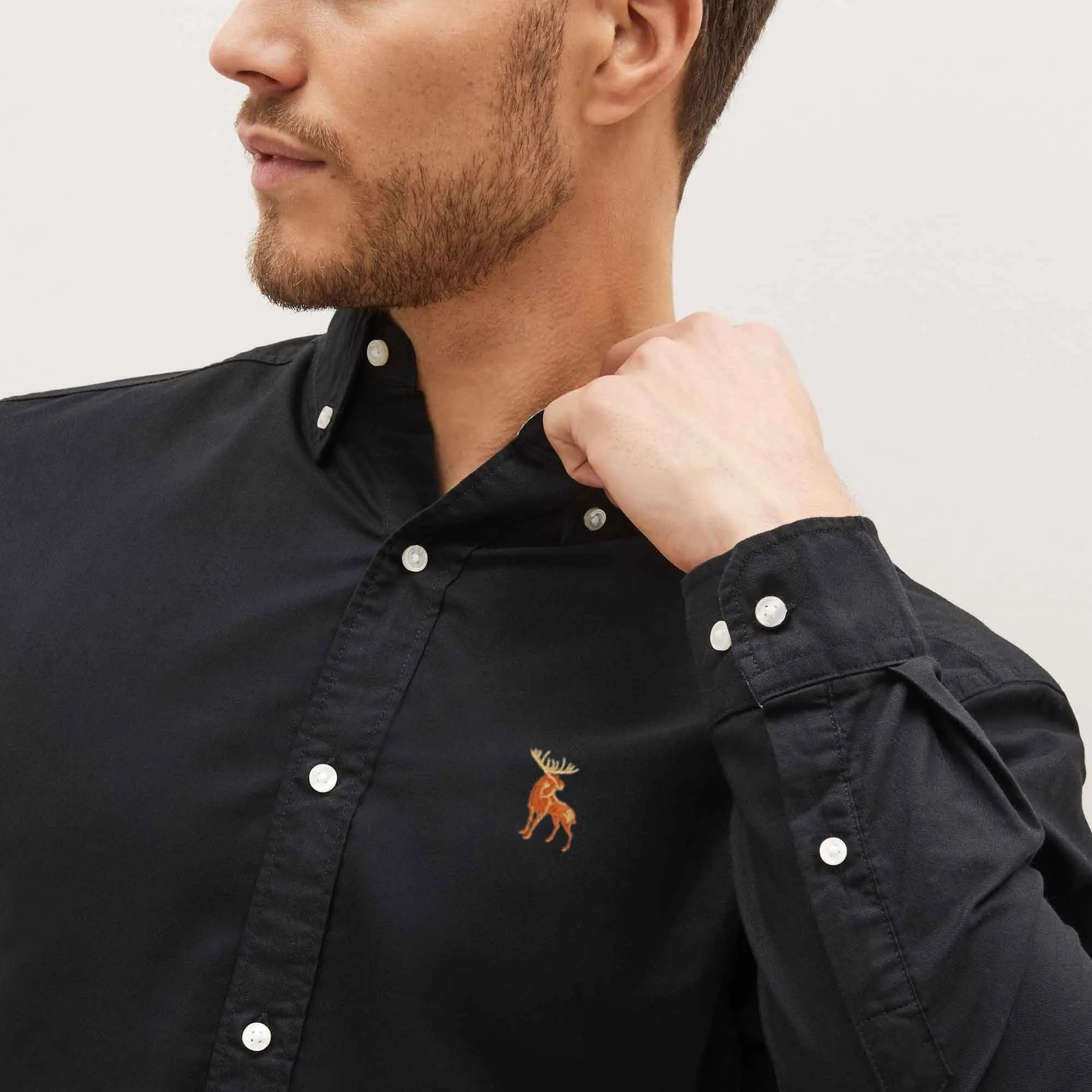 Polo Republica Men's Moose Embroidered Premium Casual Shirt